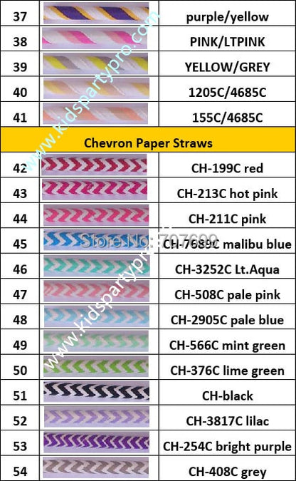 Paper Straws,1000 pcs, Various Designs