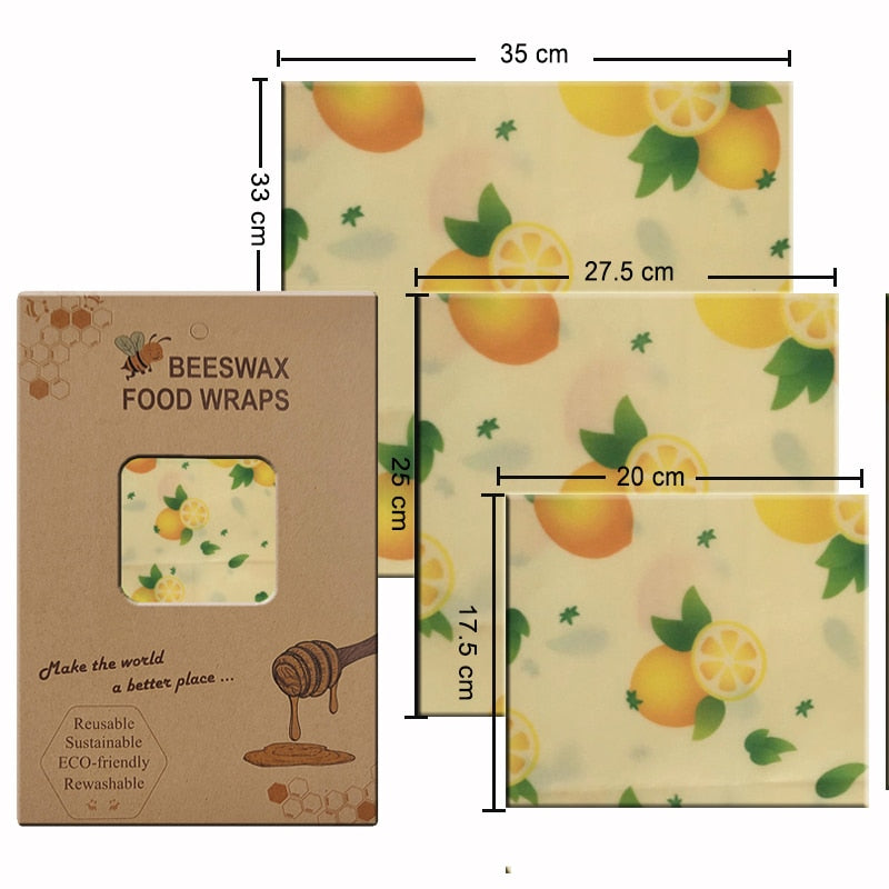 Eco Friendly Reusable Beeswax Food Wraps