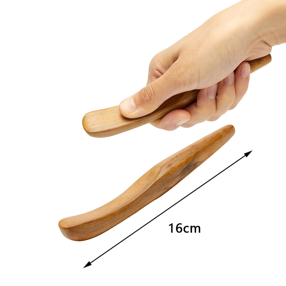 Wooden Gua Sha Therapy Massage Tools (Individual Pieces)