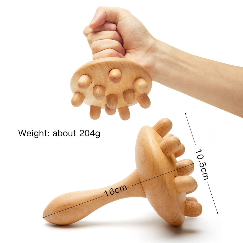 Wooden Gua Sha Therapy Massage Tools (Individual Pieces)