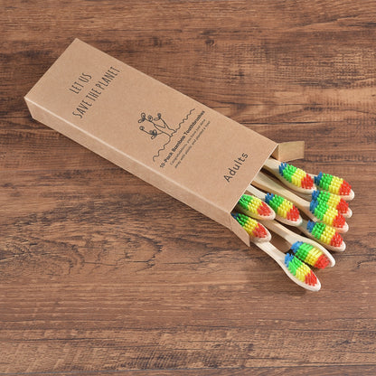 10 Piece Mix Eco Friendly Bamboo Toothbrush